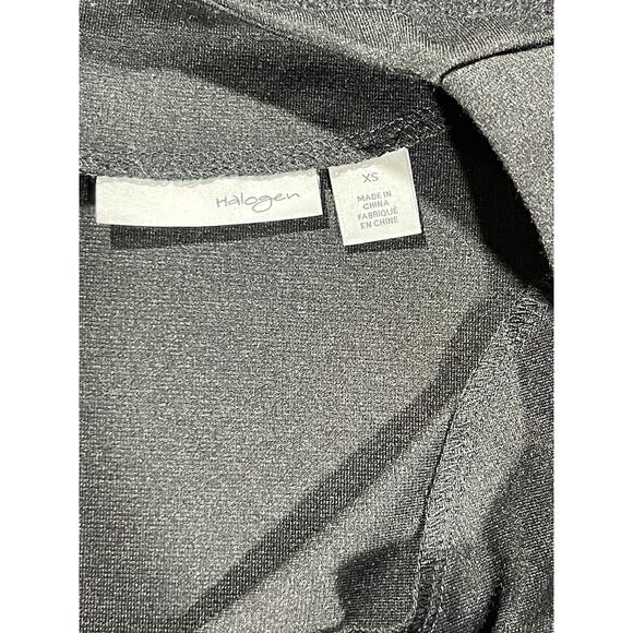 Halogen Dress Women's XS Black Stretch Split V-Neck Short Sleeve‎ Loose Fit Mod - Picture 5 of 10